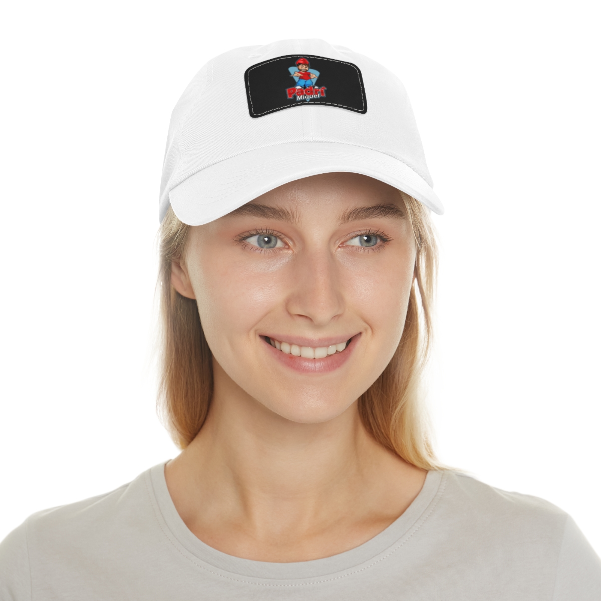 Dad Hat with Leather Patch (Rectangle) - Image 4